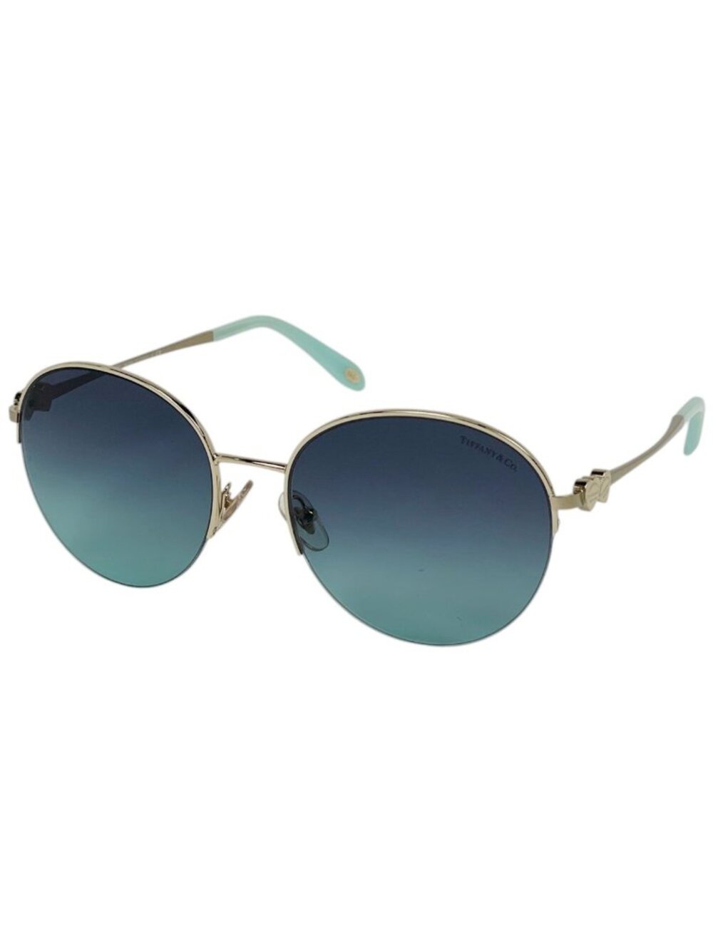 Tiffany & Co Sunglasses Gradient Heart Tag Acetate Gold Blue Eyewear